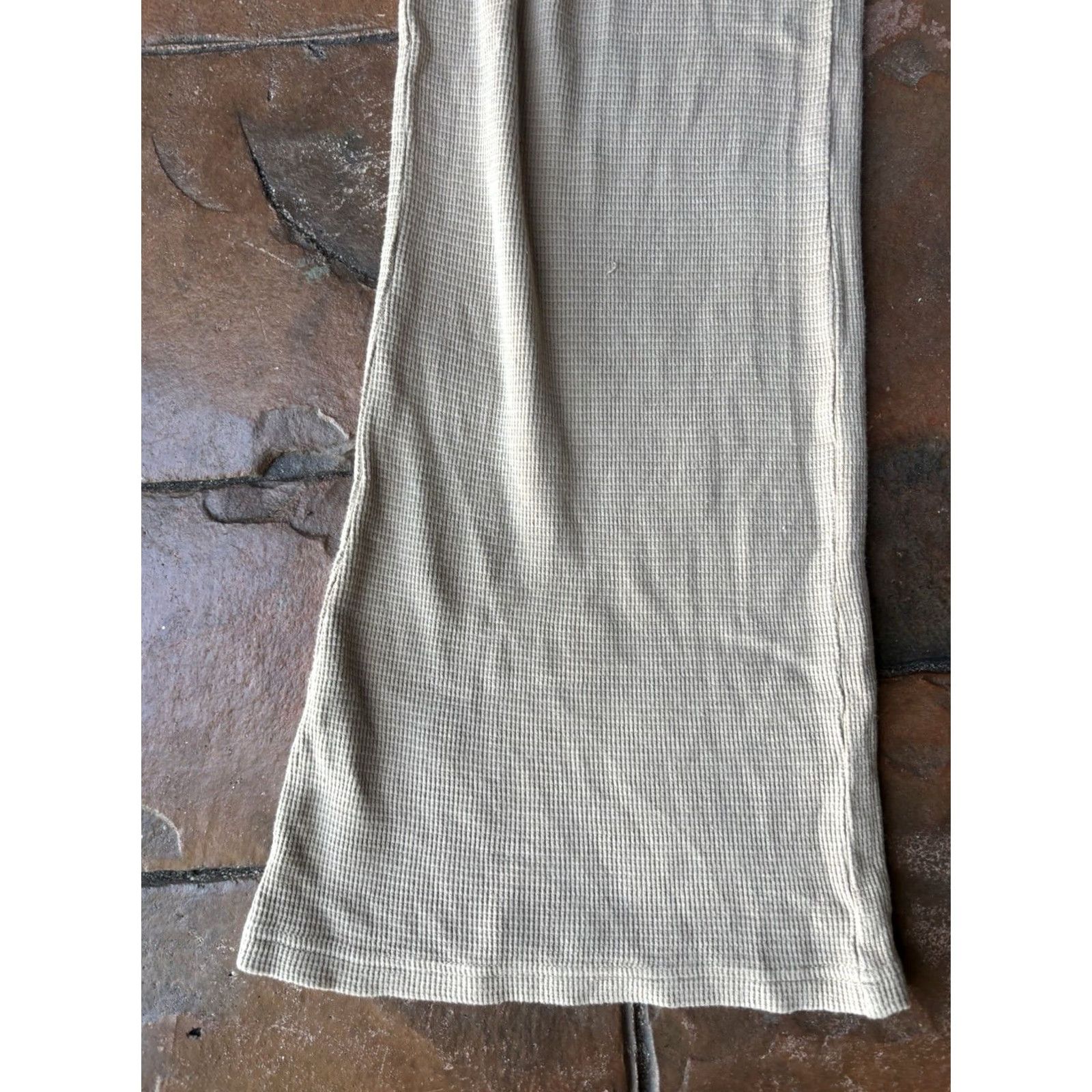 MONROW Monrow Knit Drawstring Lounge Flare Pants Women’s Small Tan Brown Size 28" / US 6 / IT 42 - 4 Thumbnail