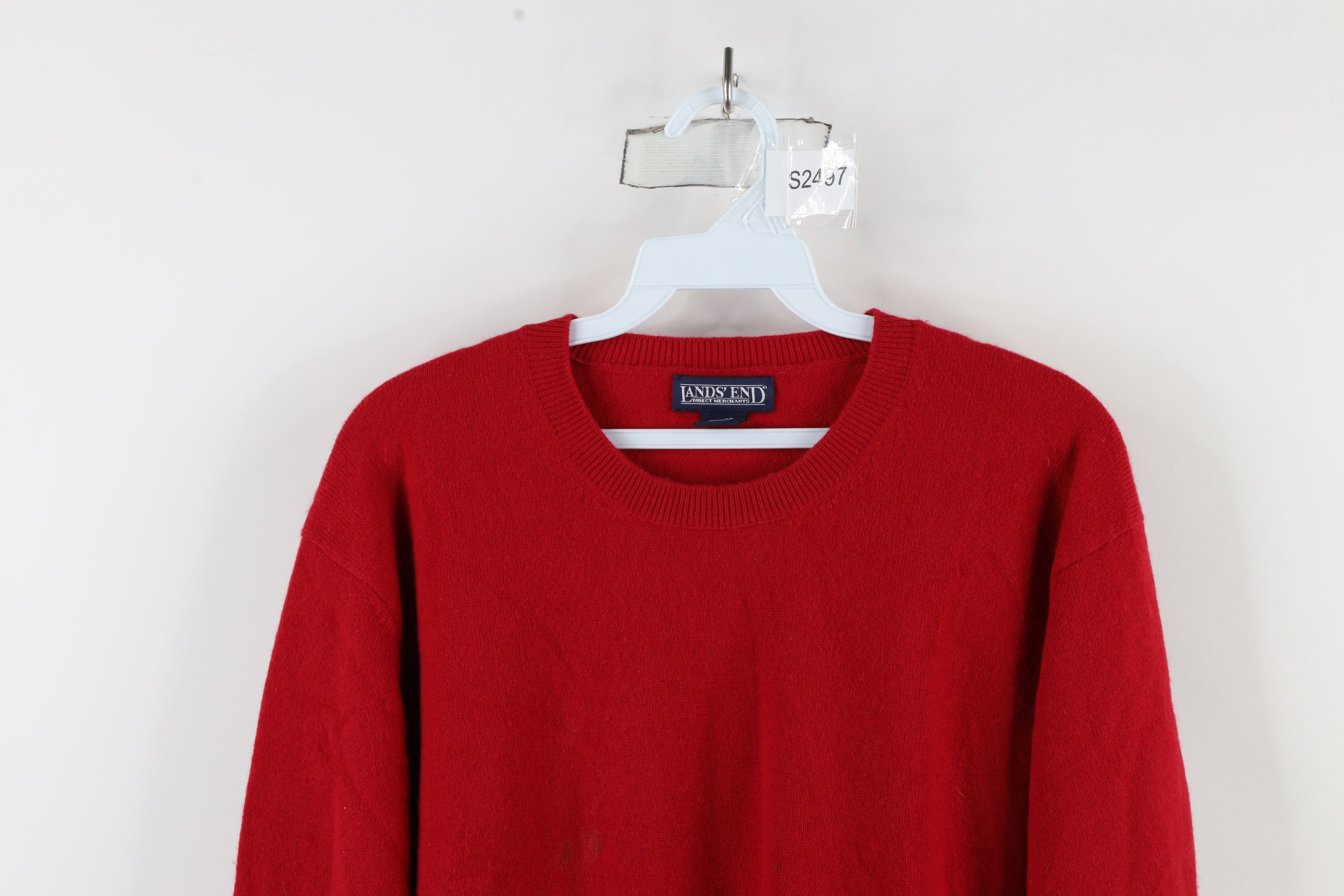 Lands' End × Vintage Vintage 90s Lands End Soft Cashmere Knit Crewneck Sweater Size US L / EU 52-54 / 3 - 2 Thumbnail