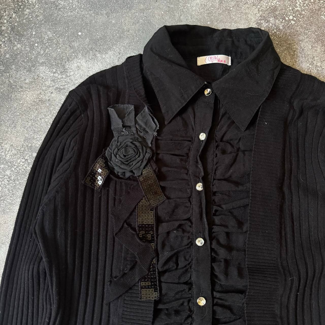 Hysteric Glamour × Japanese Brand × Vintage Opium Y2K Vintage Amazing Goth Long Sleeve Blouse Size M / US 6-8 / IT 42-44 - 3 Thumbnail