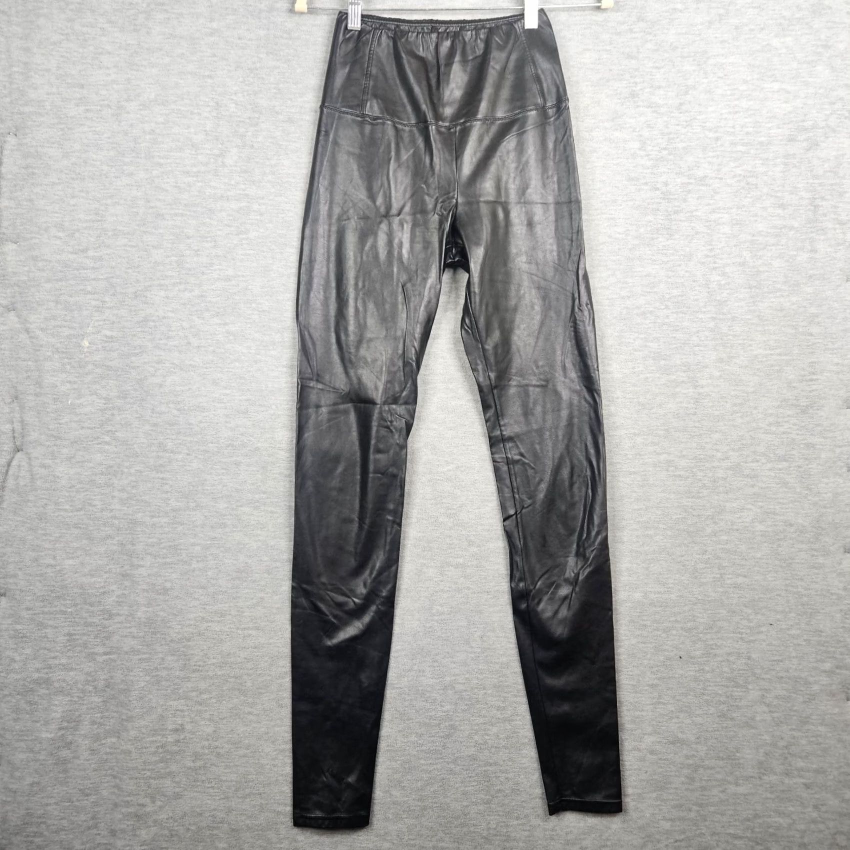 Vintage Wilfred Free Women's Daria Vegan High Rise Black Faux Leather Leggings Sz S Size 28" / US 6 / IT 42 - 2 Thumbnail
