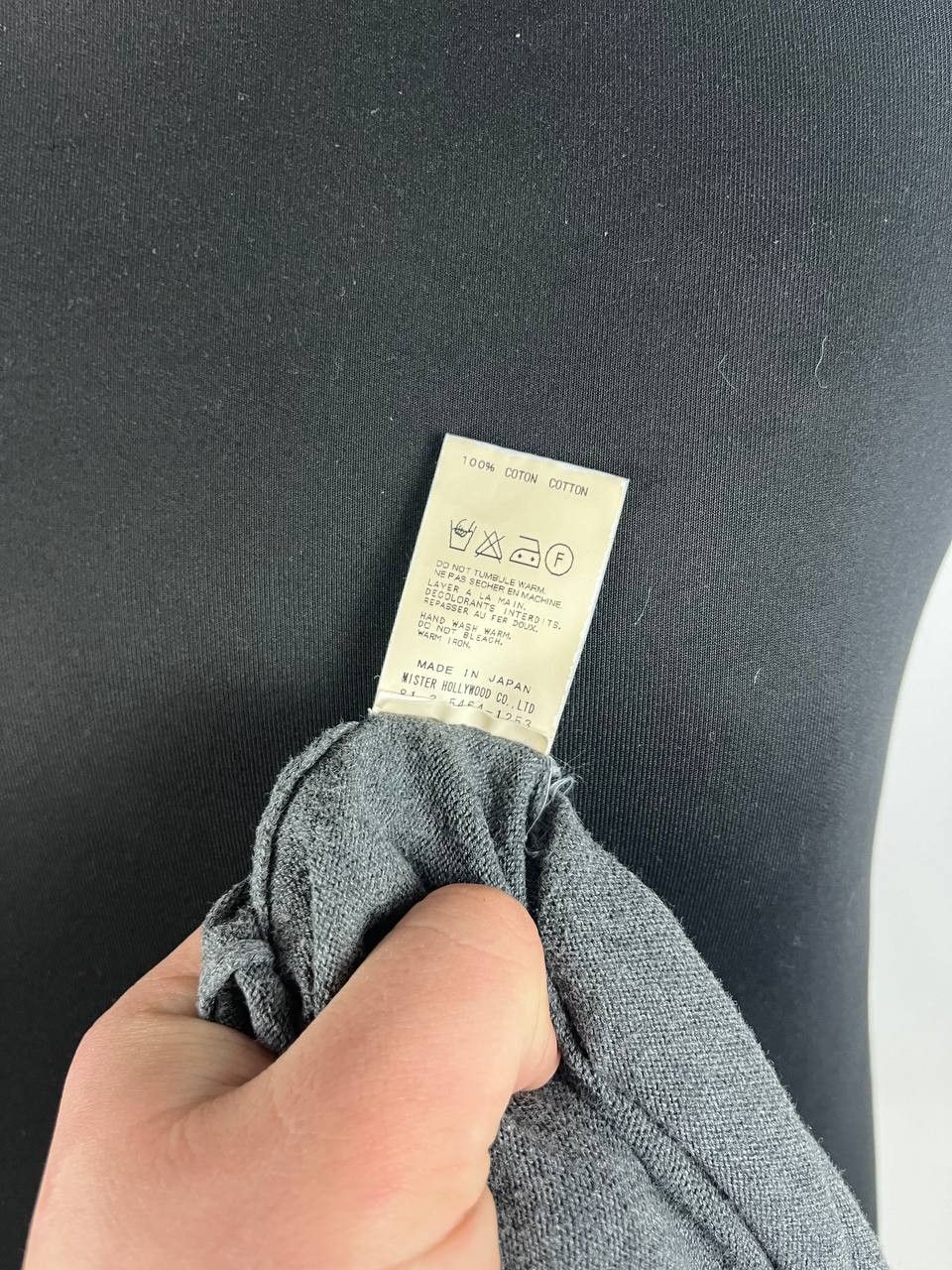Japanese Brand × N.Hoolywood N HOOLYWOOD Men Grey Asymmetric T-shirt Size L (0459) Size US L / EU 52-54 / 3 - 8 Thumbnail
