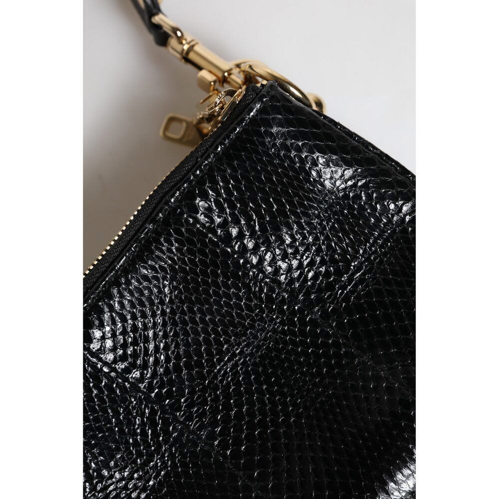 Dolce & Gabbana Dolce & Gabbana Black Exotic Leather Shoulder Sling Clutch B Size ONE SIZE - 7 Thumbnail