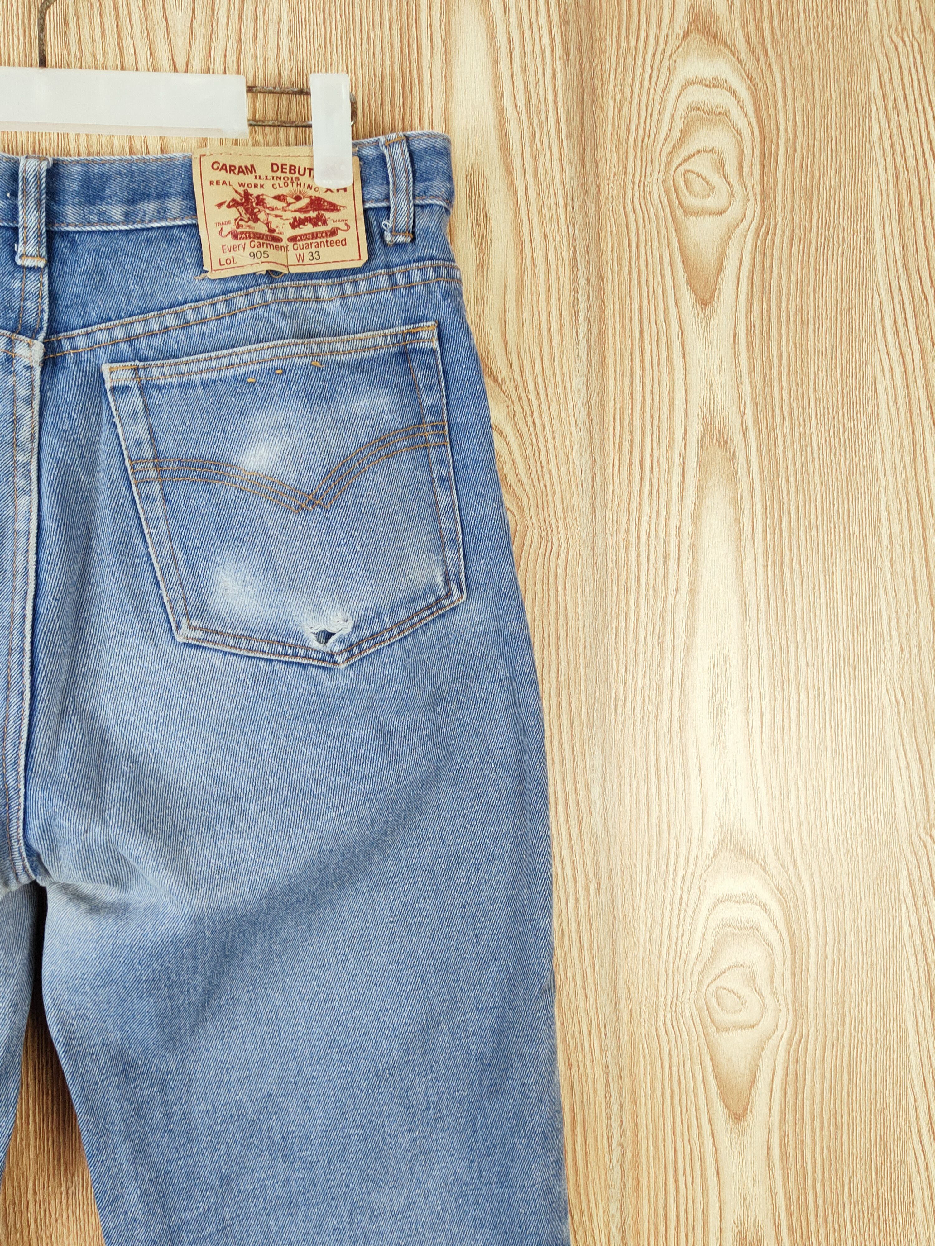 Japanese Brand Garam Debutant Blue Distressed Ripped Jeans #W945 Size US 32 / EU 48 - 10 Thumbnail