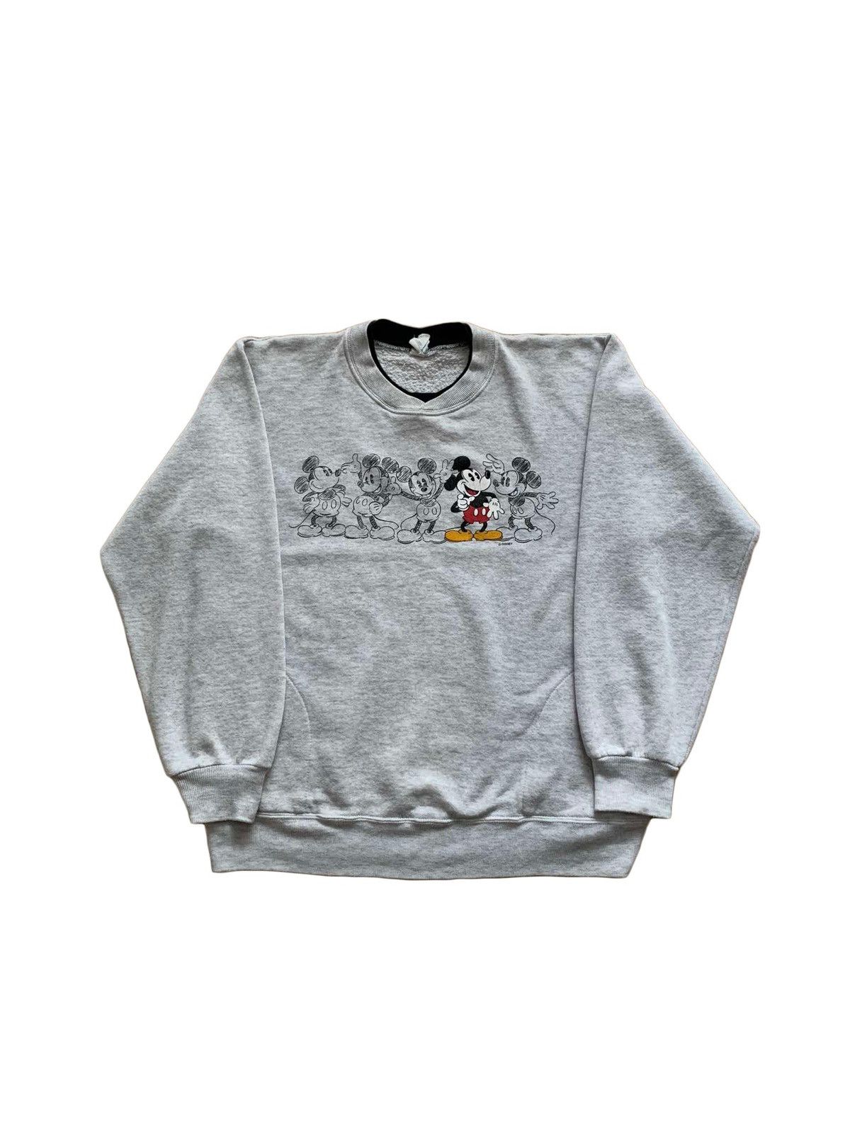 Disney × Mickey Mouse × Vintage Vintage 90s Disney Mickey Mouse Crewneck Sweatshirt Grey Size US M / EU 48-50 / 2 - 1 Thumbnail
