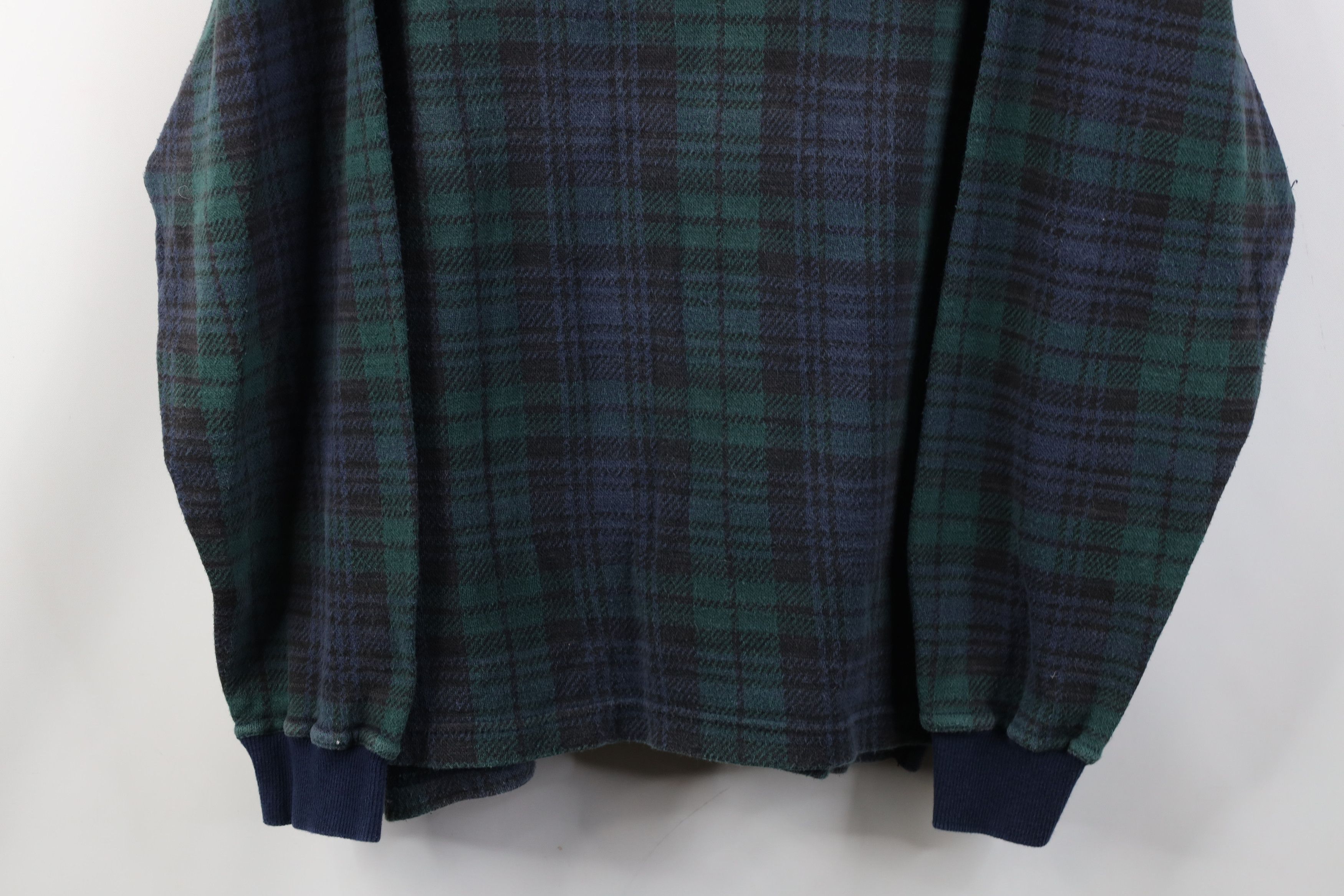 Vintage Vintage 90s Streetwear Denim Knit Long Sleeve Polo Plaid Size US M / EU 48-50 / 2 - 3 Thumbnail