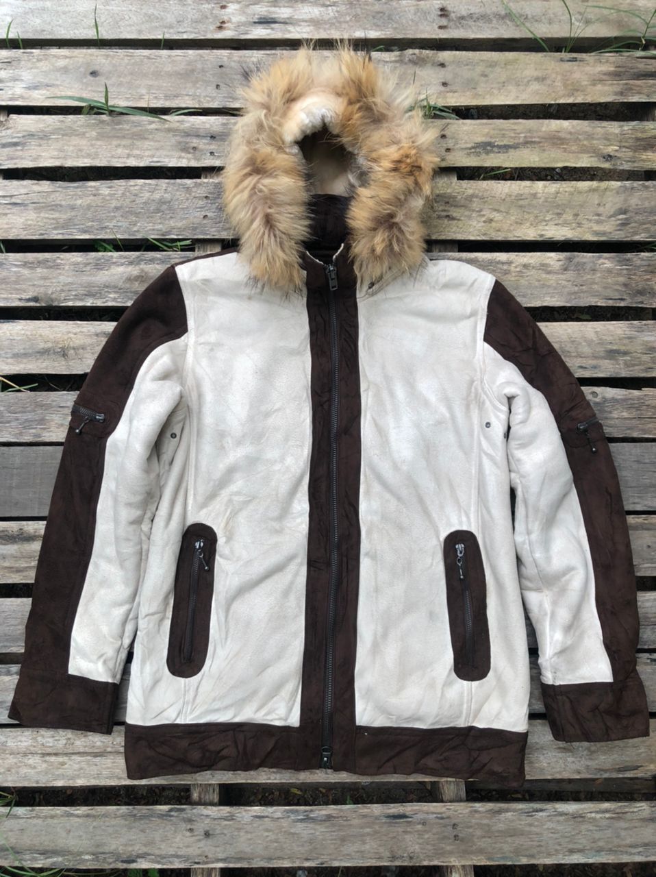 If Six Was Nine × Vintage Vintage Ville D'Espoir Leather Suede Faux Fur Jacket Size US M / EU 48-50 / 2 - 1 Thumbnail
