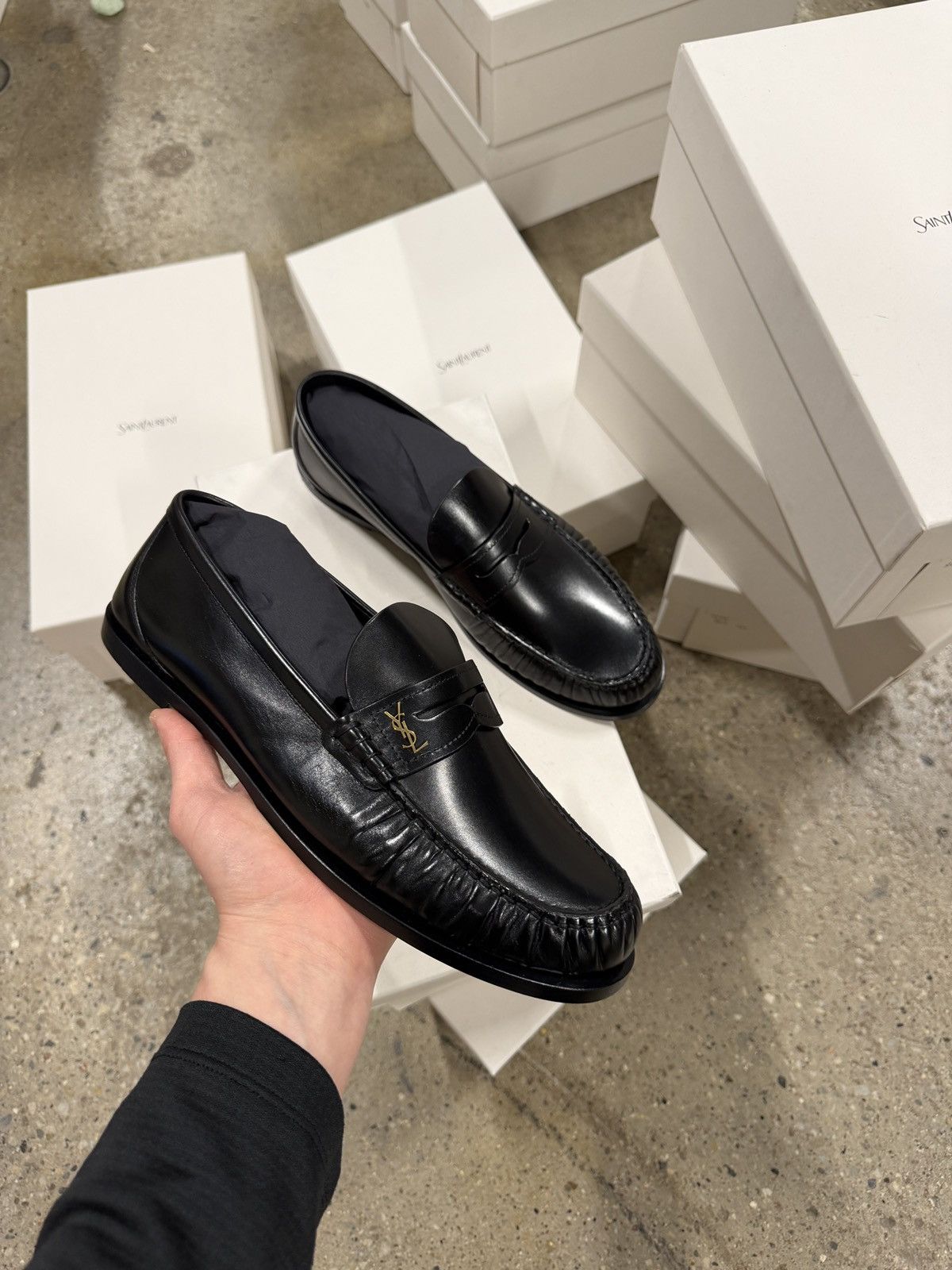 Saint Laurent Paris Saint Laurent Le Loafer Leather NEW 1200$ Size US 10.5 / EU 43-44 - 1 Thumbnail