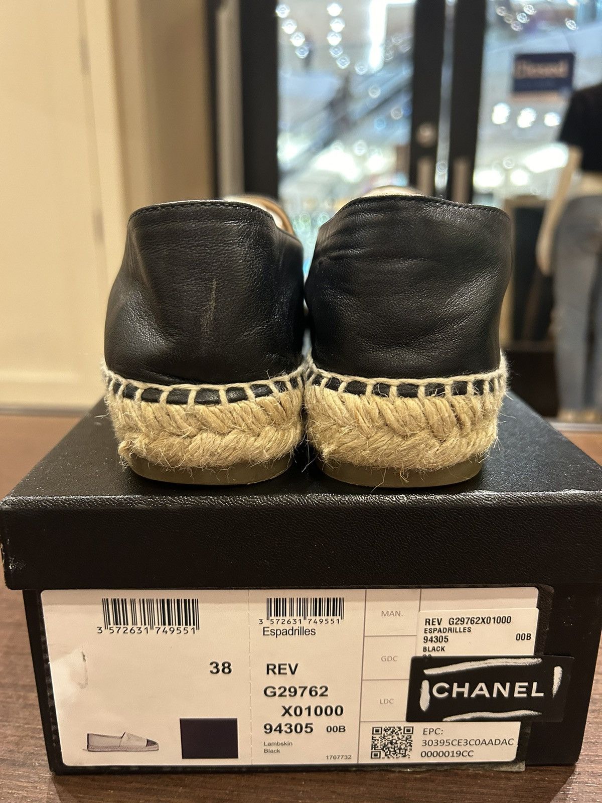 Chanel Chanel Espadrilles 'Black' Size US 8 / IT 38 - 4 Thumbnail