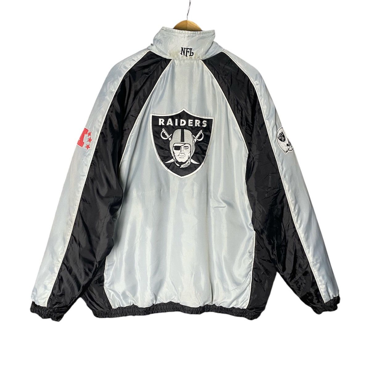 NFL Vintage 90s NFL Oakland Raiders Reversible Jacket Size US XXL / EU 58 / 5 - 3 Thumbnail