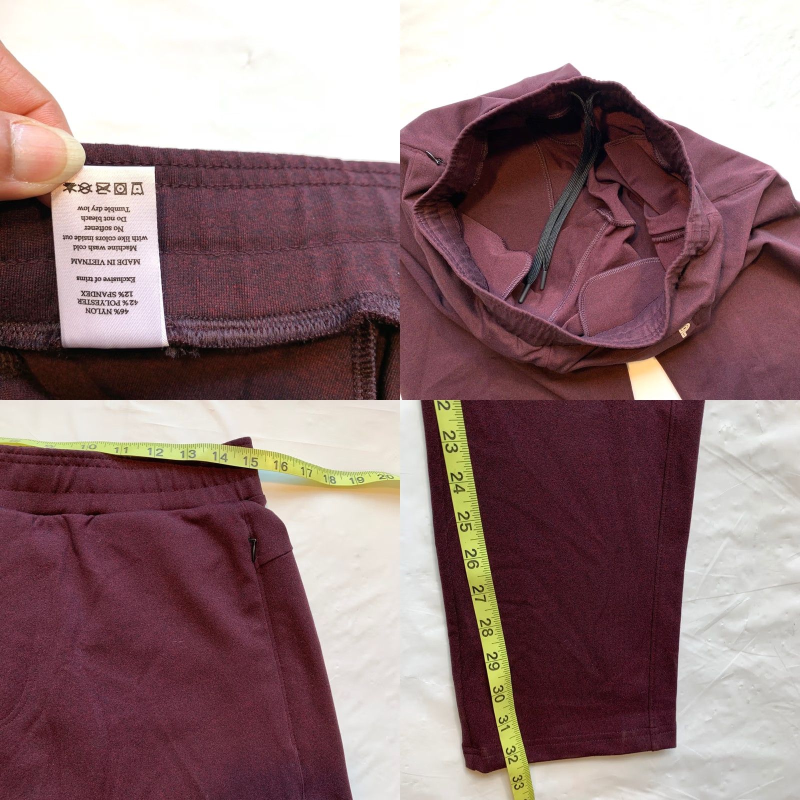 Vintage Public Rec All Day Every Day Pants Nylon Stretch Elastic Waist Jogger 32/34 Mens Regular Red Heather Size US 32 / EU 48 - 8 Thumbnail