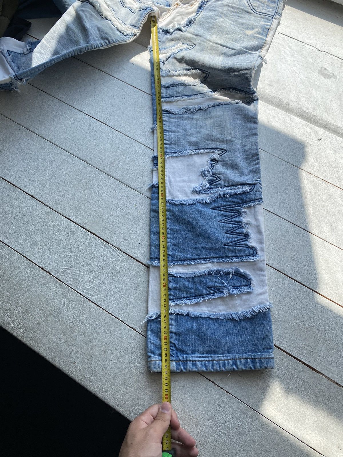 Japanese Brand 🔥OPIUM PUNK GOTHIC DISTRESSED ASYMMETRICAL JEANS CUSTOM 32 Size US 32 / EU 48 - 11 Thumbnail