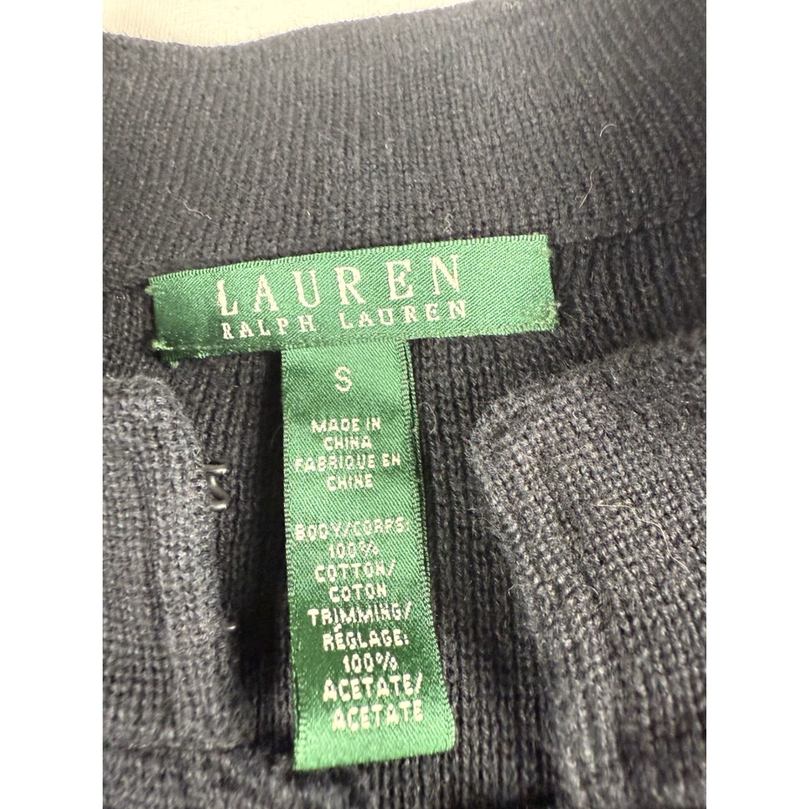 Ralph Lauren VINTAGE Lauren Ralph Lauren Sweater Shirt Women Small Black Knit Long Sleeve Button Pullover Casual 1042 Size S / US 4 / IT 40 - 2 Thumbnail