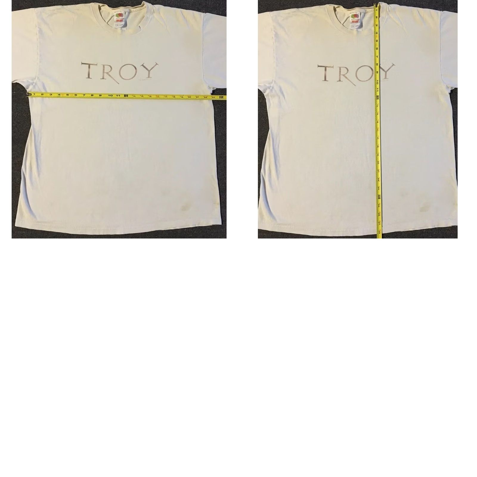 Vintage VINTAGE Troy Movie Faded Distress Promo Shirt XL Brad Pitt War Adventure Grunge Y2K Shirt Mens XL White 80s 90s Movie Promo Grunge Brad Pitt Troy Size US XL / EU 56 / 4 - 11 Thumbnail