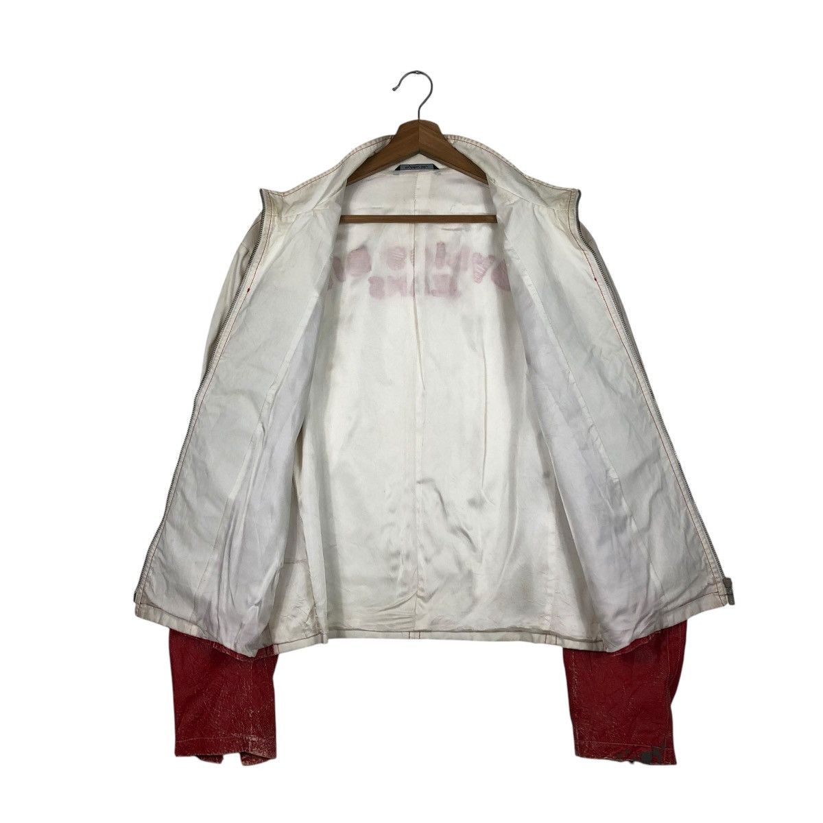 Vintage 🔥VINTAGE BIKER JACKET BYBLOS BLU ITALY LAMPO ZIPPER Size US M / EU 48-50 / 2 - 15 Thumbnail