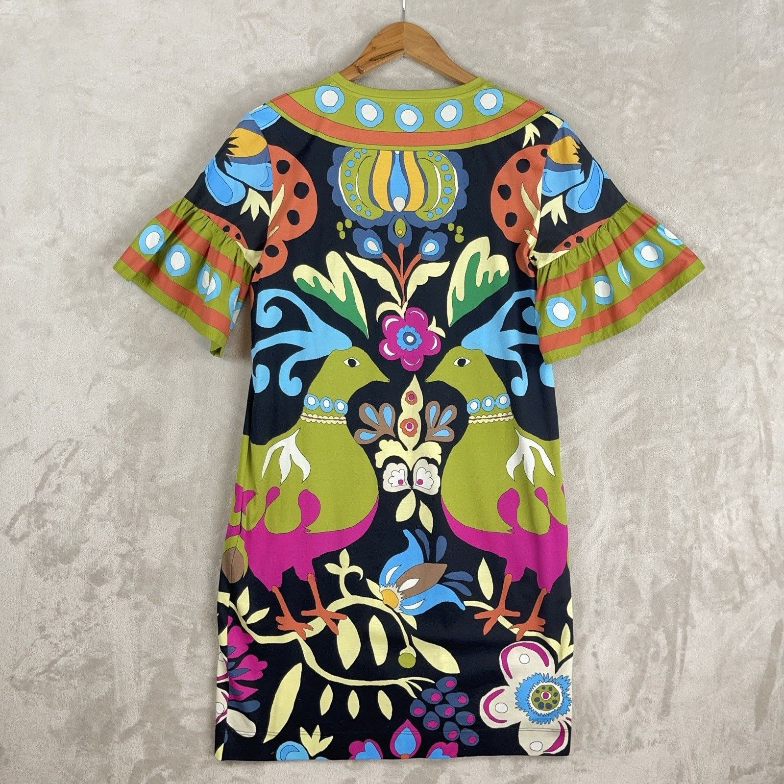 La DoubleJ La Double J Walk The Dog Peacock Print Short Dress XS Italy Size XS / US 0-2 / IT 36-38 - 8 Thumbnail
