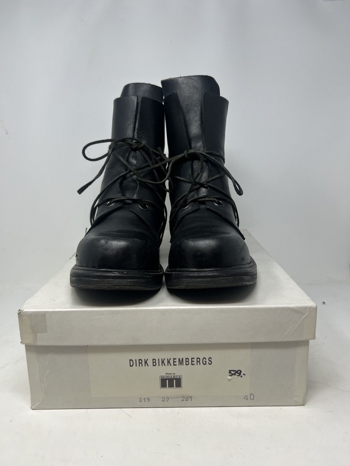 Dirk Bikkembergs Vintage 90s DIRK BIKKEMBERGS Black Pierced Heel Boot SZ 40 Size US 7 / EU 40 - 2 Thumbnail