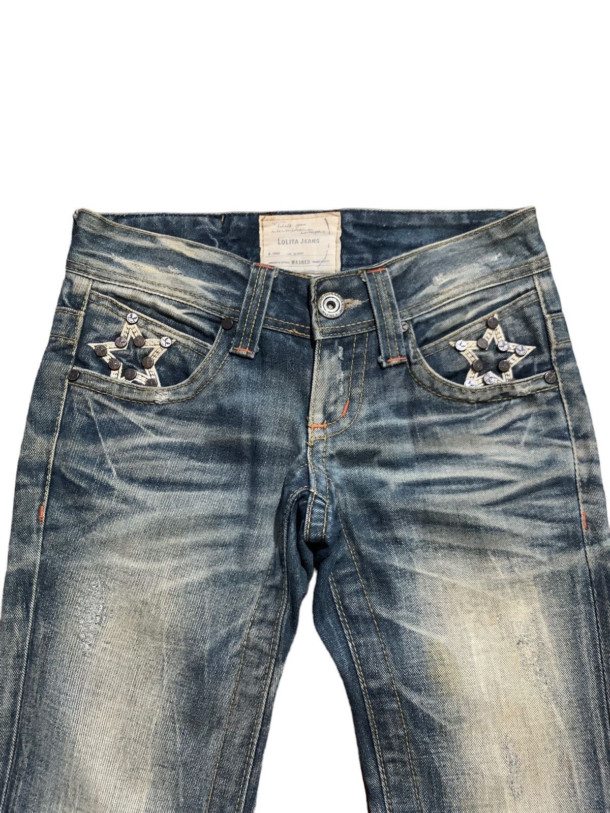 Le Grande Bleu (L.G.B.) Lolita studded star clawmark flared jeans Size US 28 / EU 44 - 10 Thumbnail