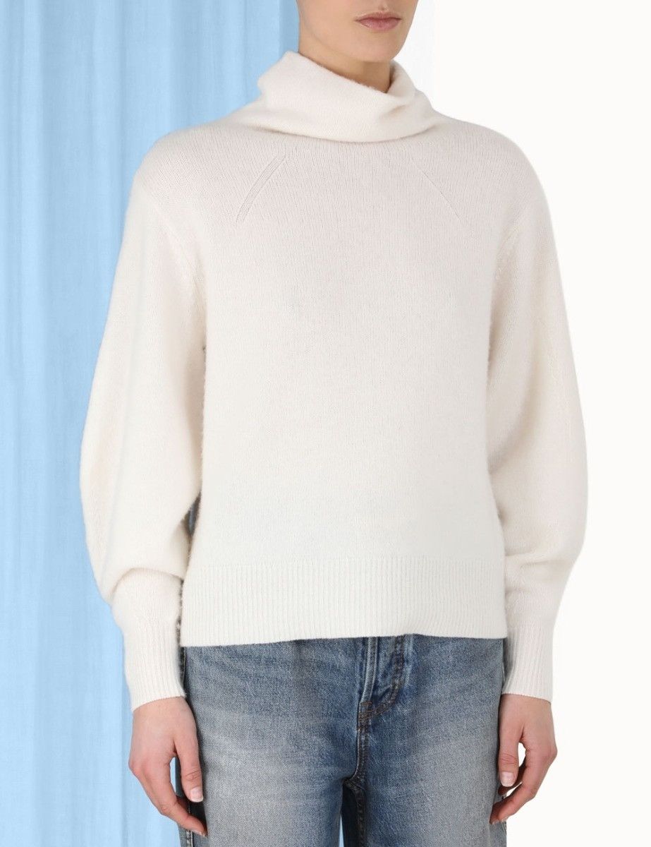 Zimmermann oc11z0425 Lyrical Brushed Wool Sweater in Cream Size M / US 6-8 / IT 42-44 - 6 Thumbnail