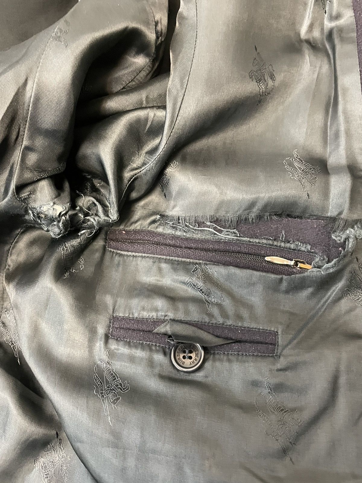 Burberry × Vintage Melton Wool & Cashmere Flannel Car Coat Size US XL / EU 56 / 4 - 12 Thumbnail