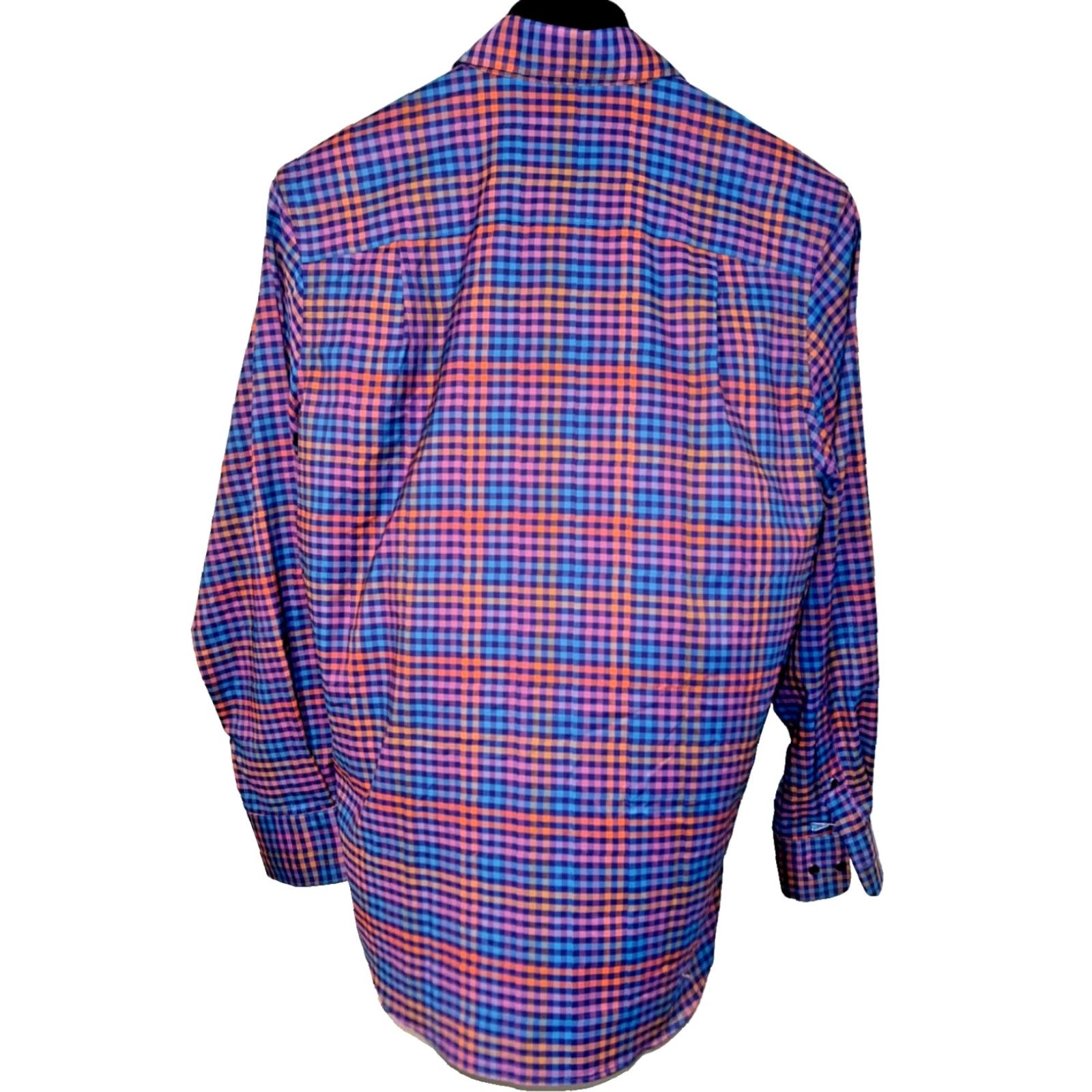 David Donahue David Donahue Check Fusion Performance Sport Shirt Mens M NWT MSRP 165 Size US M / EU 48-50 / 2 - 3 Thumbnail