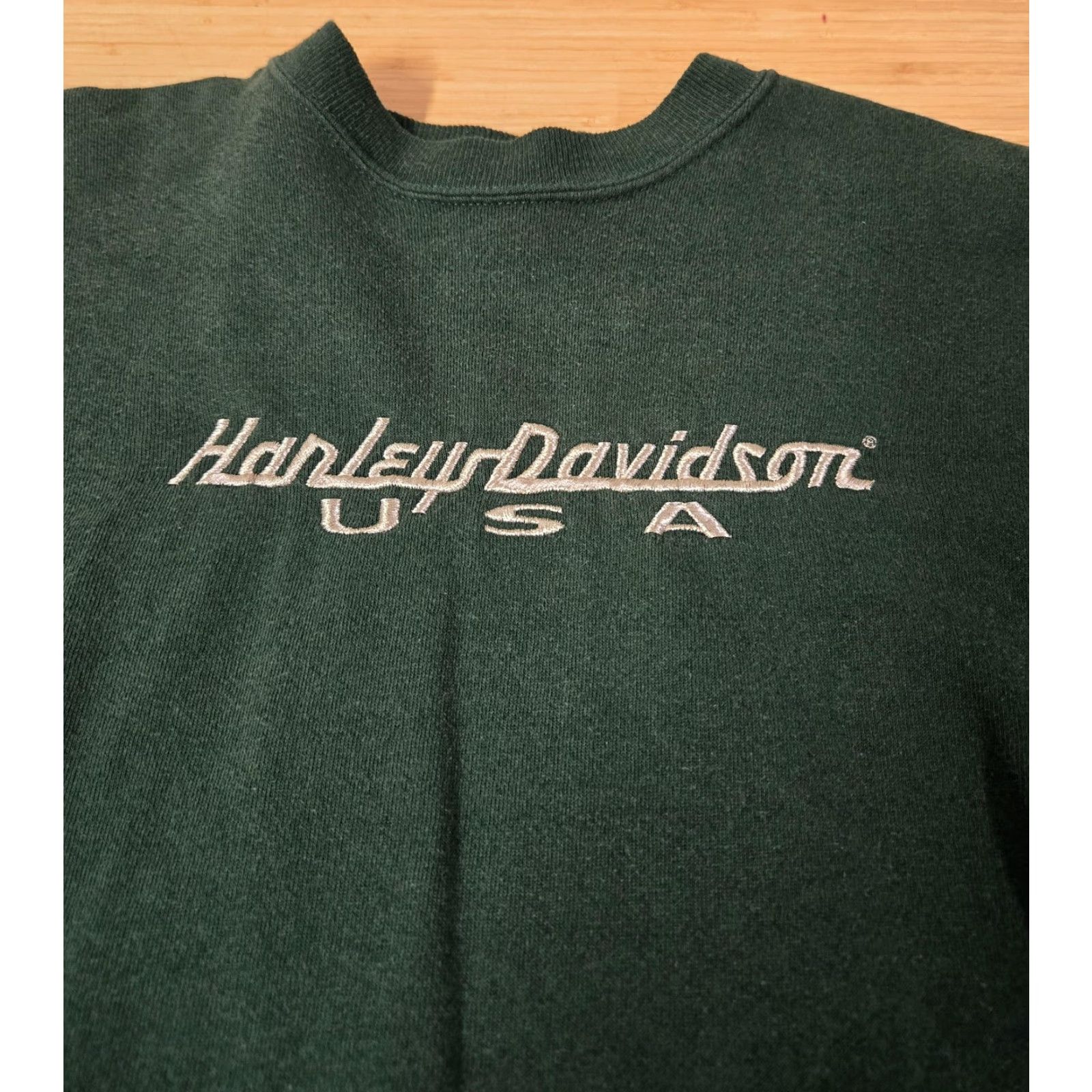 Harley Davidson VINTAGE Harley-Davidson Sweatshirt Mens XL Green Crewneck Pullover Made USA 90s Size US XL / EU 56 / 4 - 4 Thumbnail