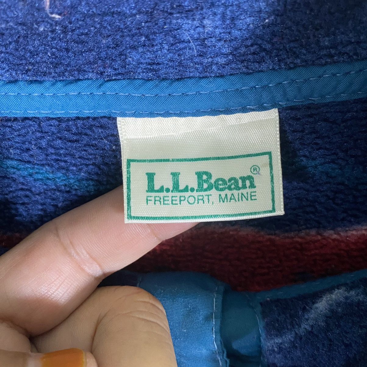 L.L. Bean × Patagonia Vintage L.L. Bean Red Multi Fleece Half Button Size US M / EU 48-50 / 2 - 9 Thumbnail