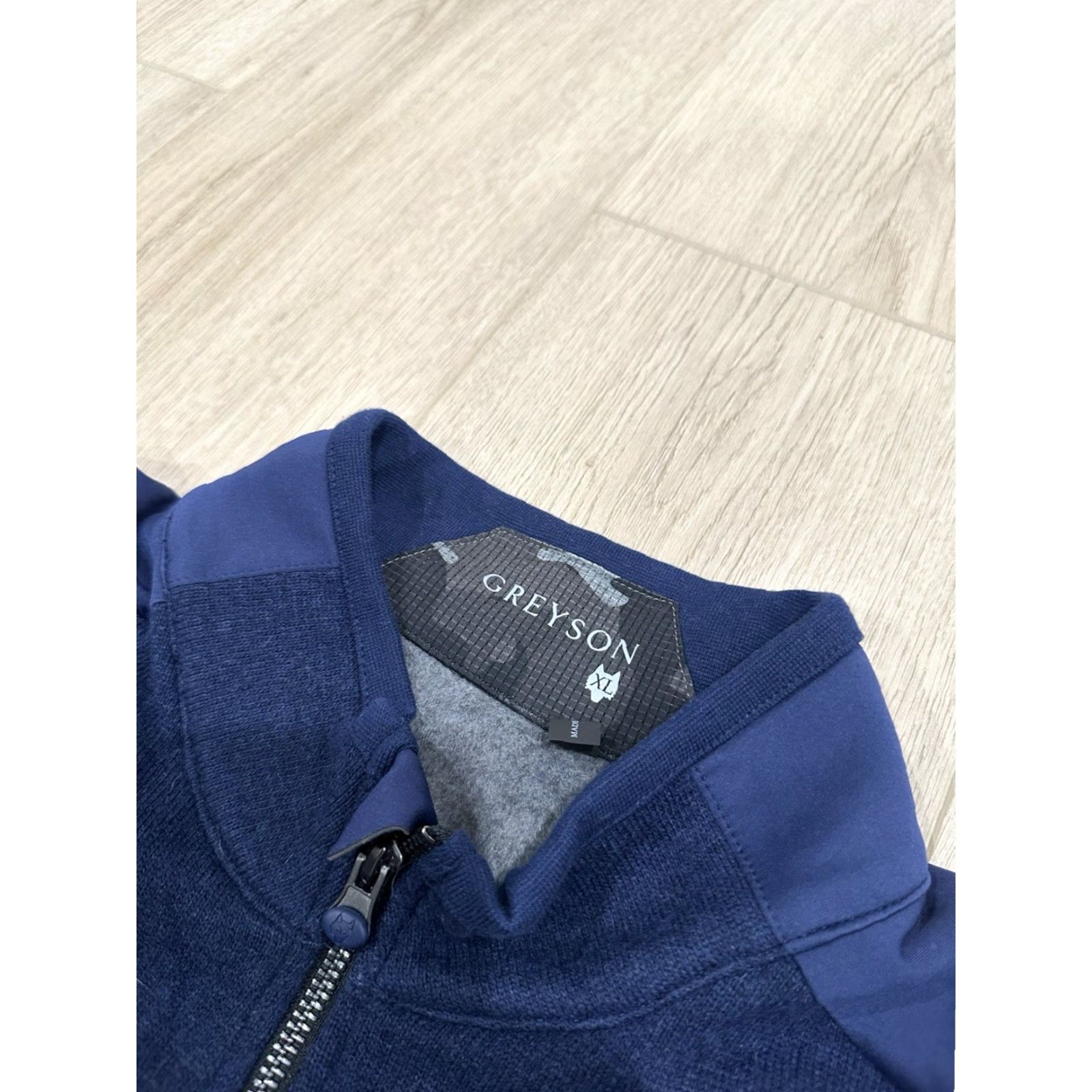 Vintage Greyson Sequoia Luxe Jacket Mens XL Navy Blue Wool Full Zip Golf Outdoor Activewear Casual Travel Anti-Microbial & Anti-Odor Lightweight Short Zip Size US XL / EU 56 / 4 - 7 Thumbnail