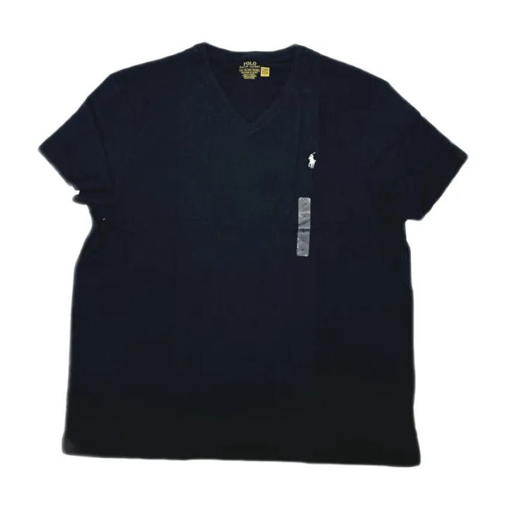 Polo Ralph Lauren Polo Ralph Lauren Solid Logo V-Neck T-Shirt Size US XXL / EU 58 / 5 - 1 Thumbnail