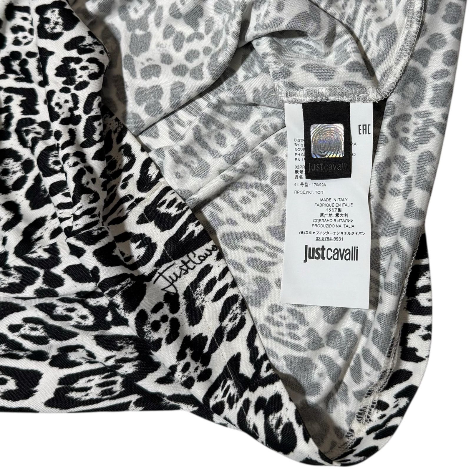 Just Cavalli Just Cavalli Leopard Print Top Funnel Neck IT 44 US Large Size M / US 6-8 / IT 42-44 - 11 Thumbnail
