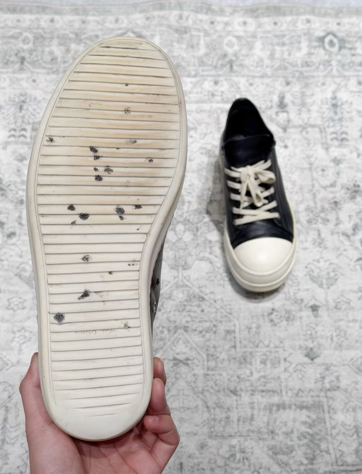 Rick Owens Rick Owens Mainline 25SS Leather Low-Top "Big Converse" Size US 9.5 / EU 42-43 - 8 Thumbnail
