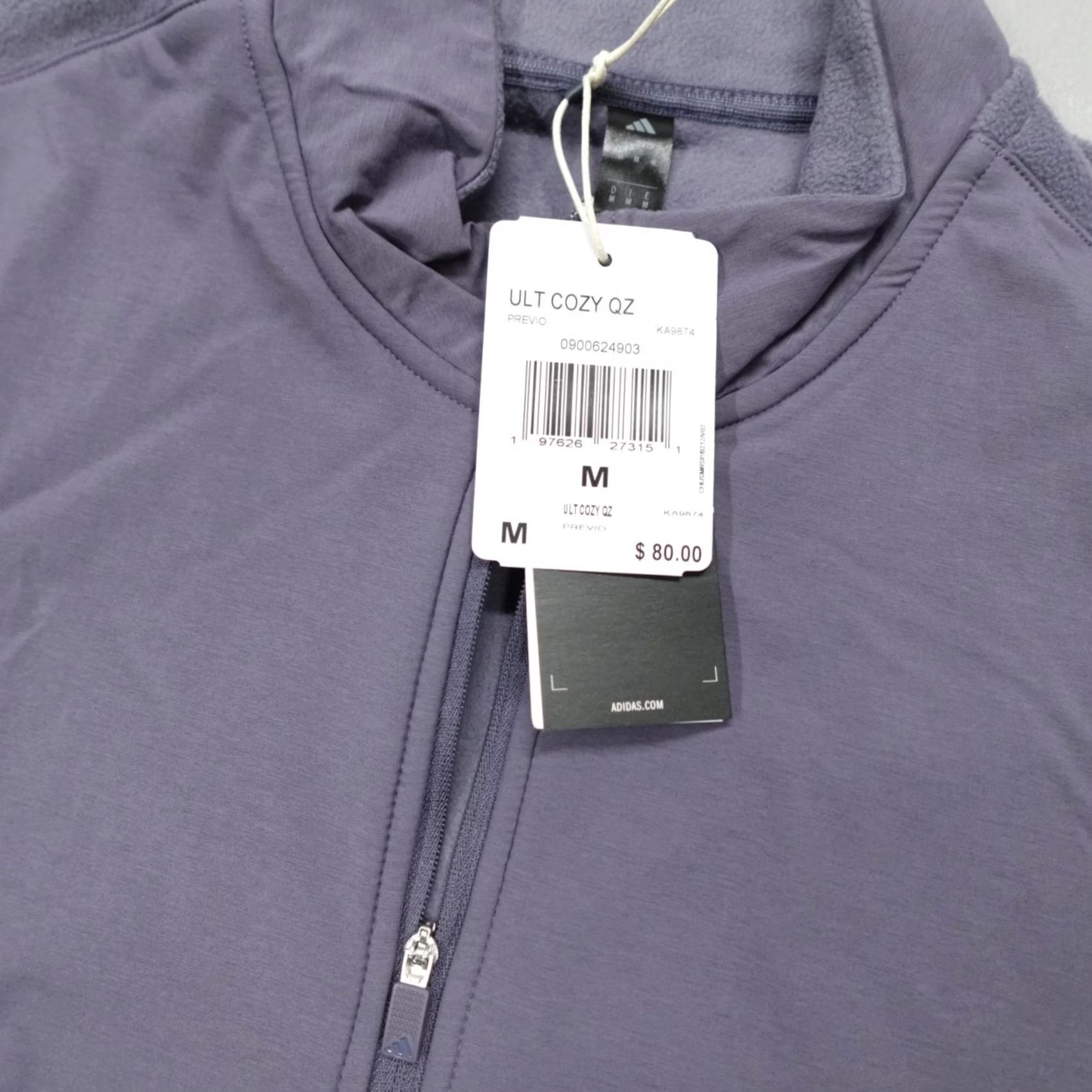 Adidas Adidas Pullover Fleece 1/4 Zip Mock Neck Mens M Dusty Purple 365 Ultimate Cozy Micro Fleece KA9874 Regular Fit Size US M / EU 48-50 / 2 - 3 Thumbnail