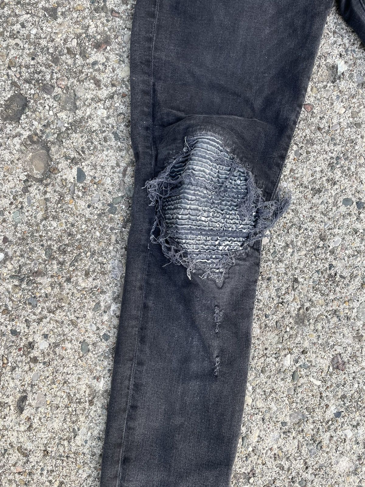 Amiri AMIRI BLACK AND CAMO DISTRESSED DENIM Size US 30 / EU 46 - 3 Thumbnail
