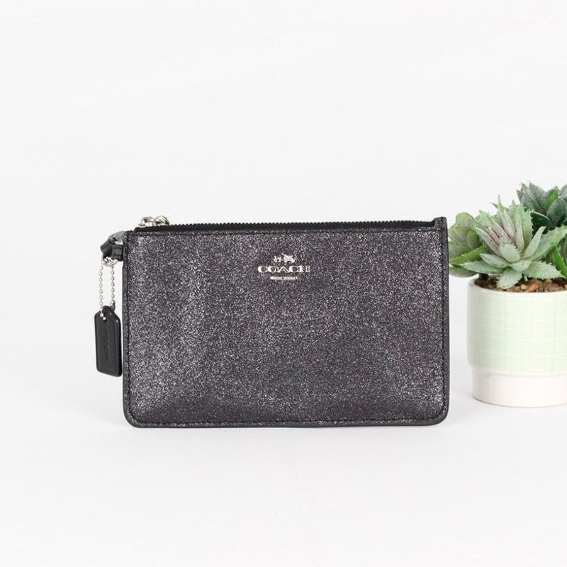 Coach Coach Slim Black Glitter Wristlet Size ONE SIZE - 1 Thumbnail
