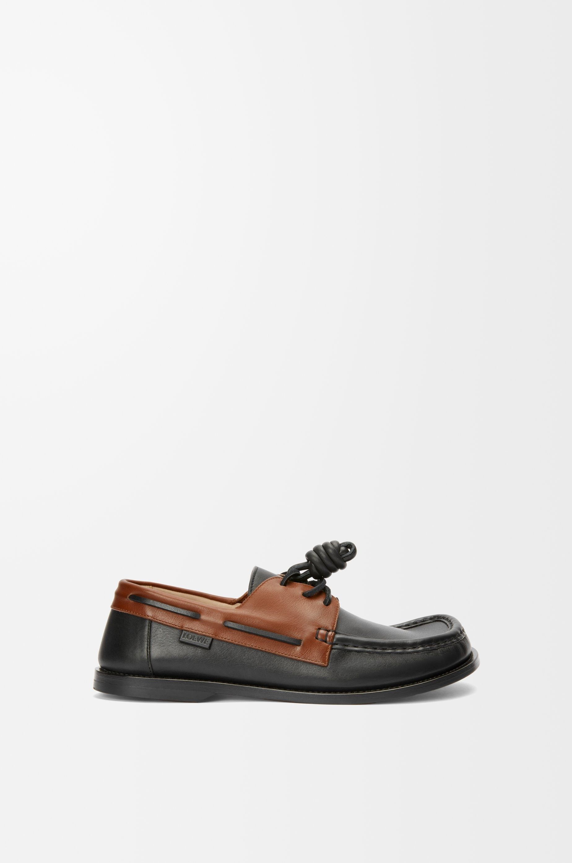 Loewe o1in1g0426 Campo Boat Shoes in Dark Caramel/Black Size US 10 / EU 43 - 1 Thumbnail