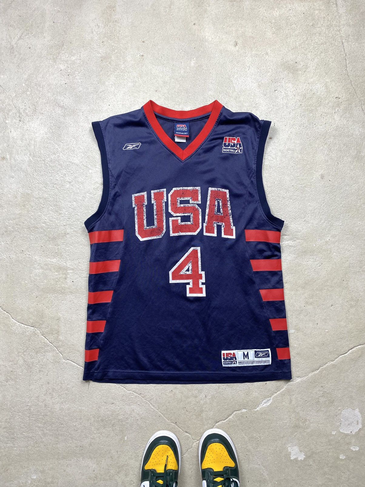 NBA × Reebok × Vintage Vintage 2000’s Reebok Allen Iverson USA Basketball Jersey Size US M / EU 48-50 / 2 - 2 Thumbnail