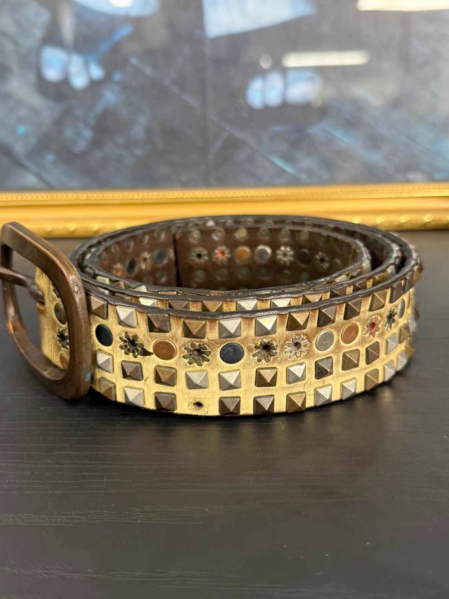 Marithe + Francois Girbaud MFG Vintage Rivet Belt K20 Size ONE SIZE - 2 Thumbnail