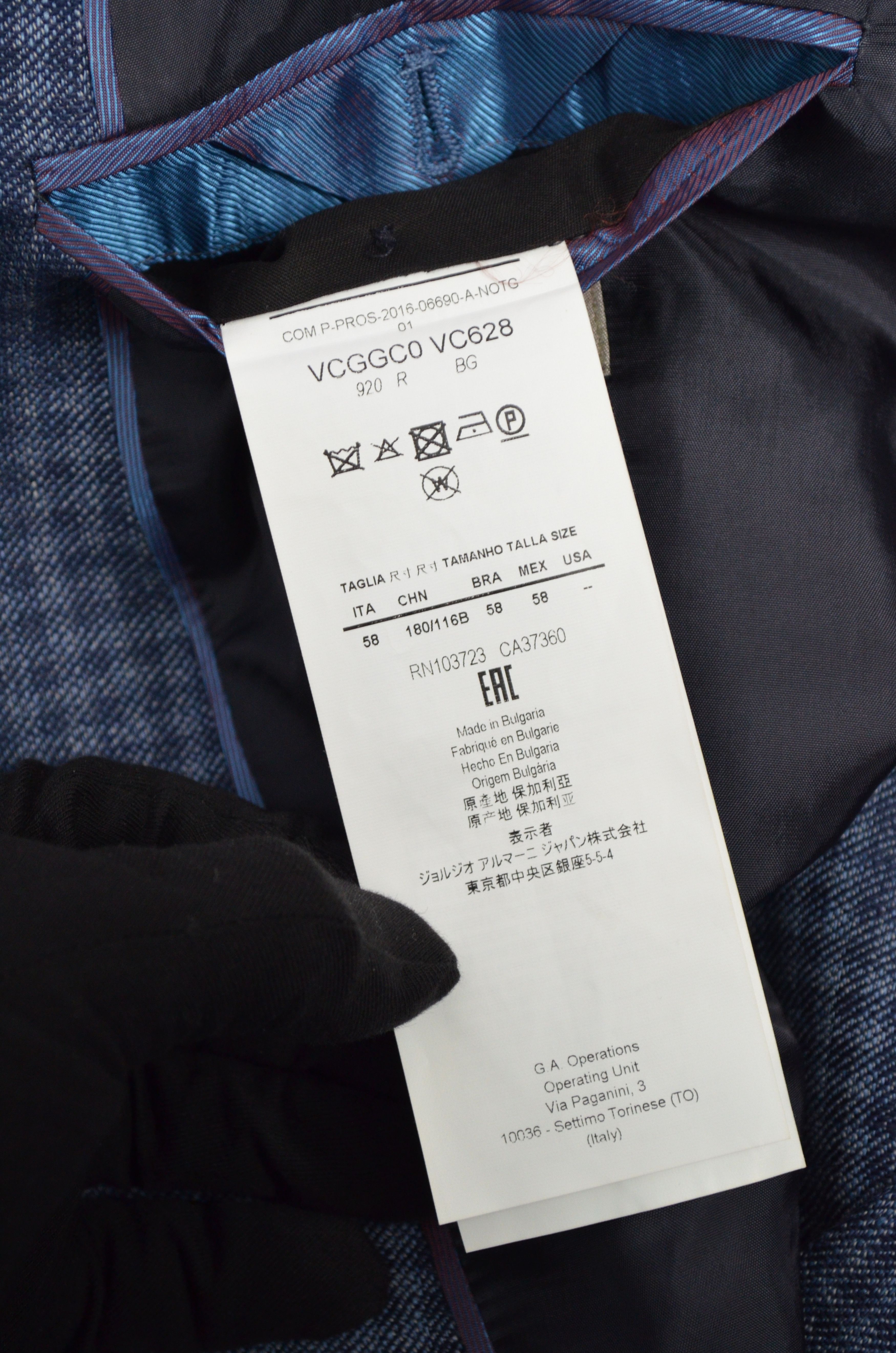 Designer × Emporio Armani Armani Collezioni G Line Linen Wool Jacket Blazer US48 Slim Size 48S - 16 Thumbnail