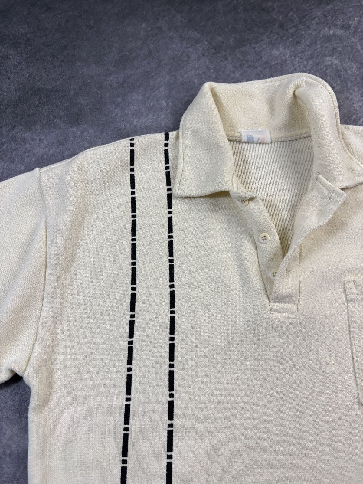 MLB × Vintage Vintage Polo Shirt 1990s MLB Inc. ShortSleeve Cream Pullover Size US M / EU 48-50 / 2 - 5 Thumbnail