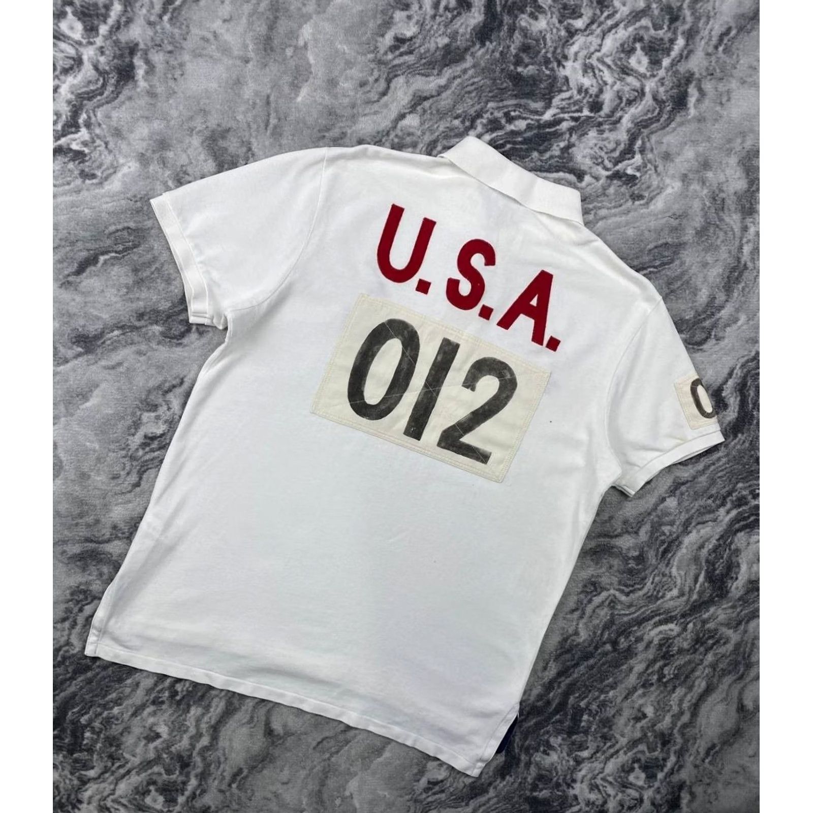 Polo Ralph Lauren VINTAGE Polo Ralph Lauren Shirt L White Big Logo Britain Polo Men Size US L / EU 52-54 / 3 - 2 Thumbnail