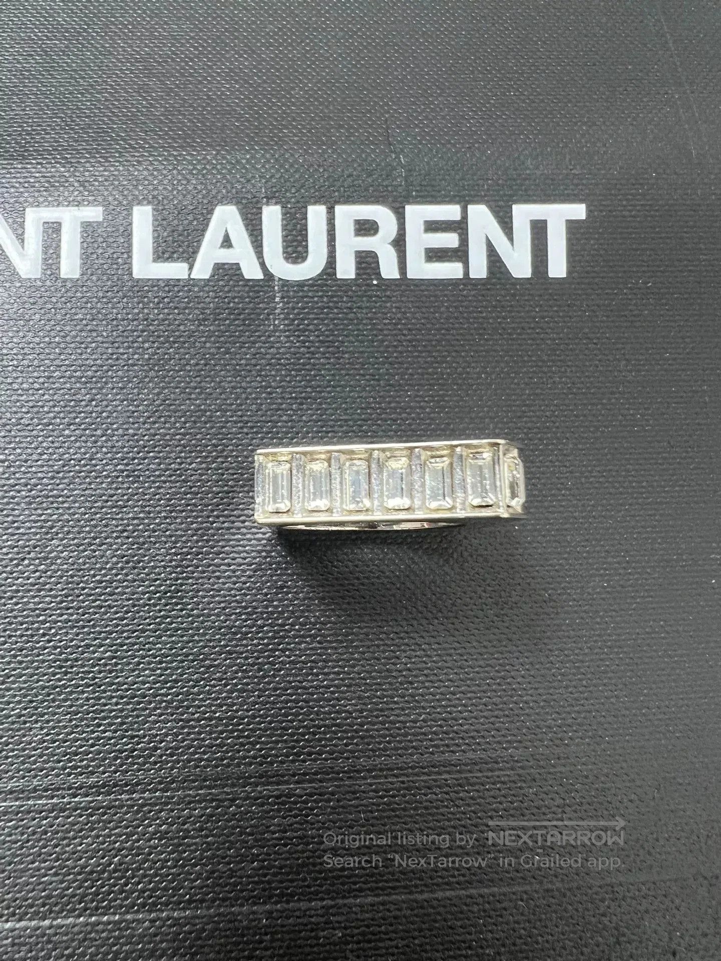 Saint Laurent Paris Saint Laurent Silver Geometric Ring. Size ONE SIZE - 6 Thumbnail