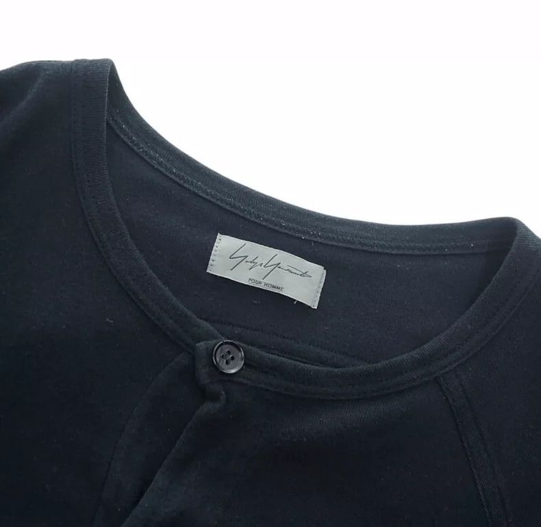 Yohji Yamamoto Yohji Yamamoto 12SS Cotton Henley Neck Sweater Size US L / EU 52-54 / 3 - 3 Thumbnail