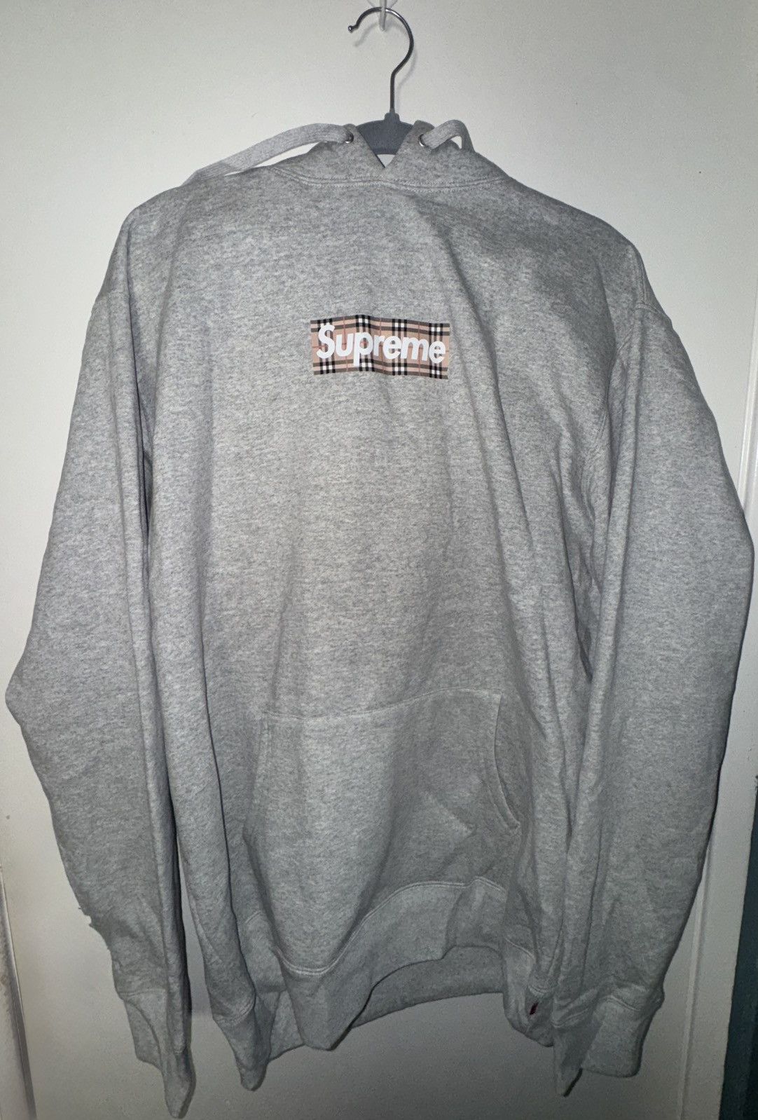 Supreme Grey Box Logo Crewneck | Grailed