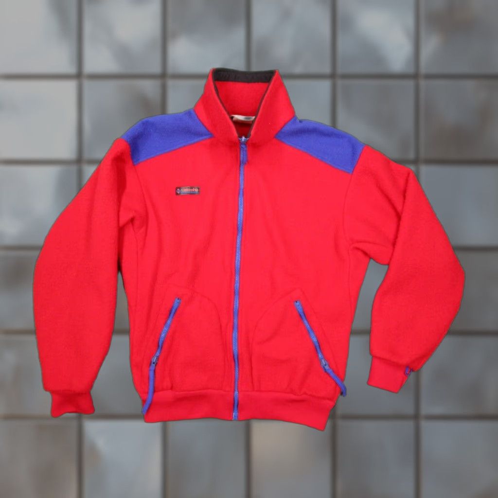 Vintage VINTAGE Columbia Jacket Mens Small Red Full Zip Fleece 90s Made in USA Size US S / EU 44-46 / 1 - 1 Thumbnail