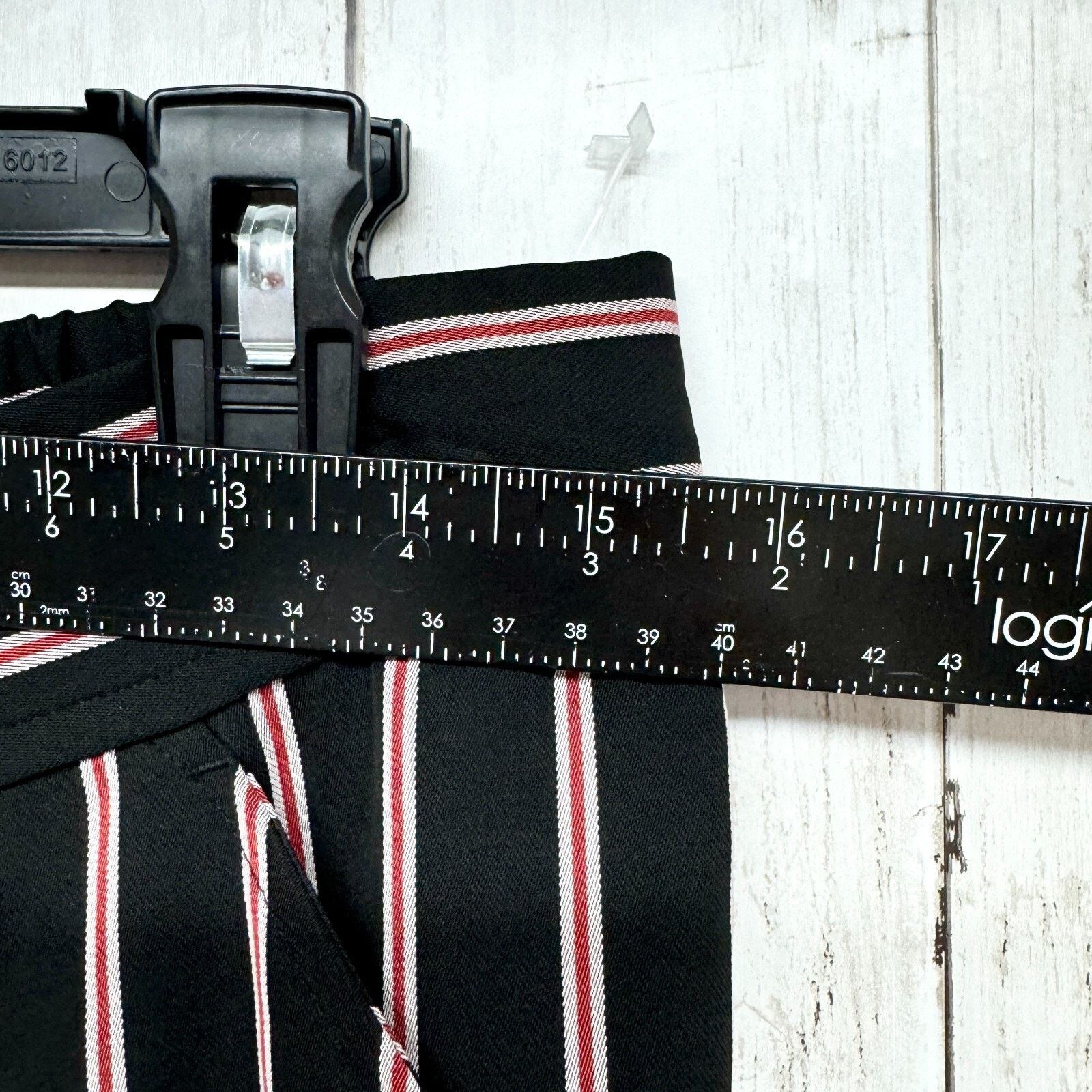 Other Max Studio Pants Size Large Black Stripe Pull On Wide Leg Size 30" / US 8 / IT 44 - 3 Thumbnail
