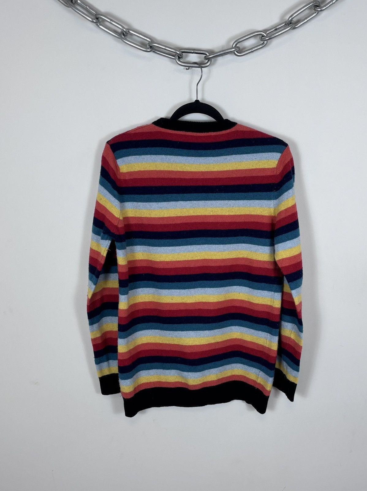 Love Moschino Love Moschino Women’s Rainbow Striped Wool Cashmere Sweater Size S / US 4 / IT 40 - 16 Thumbnail