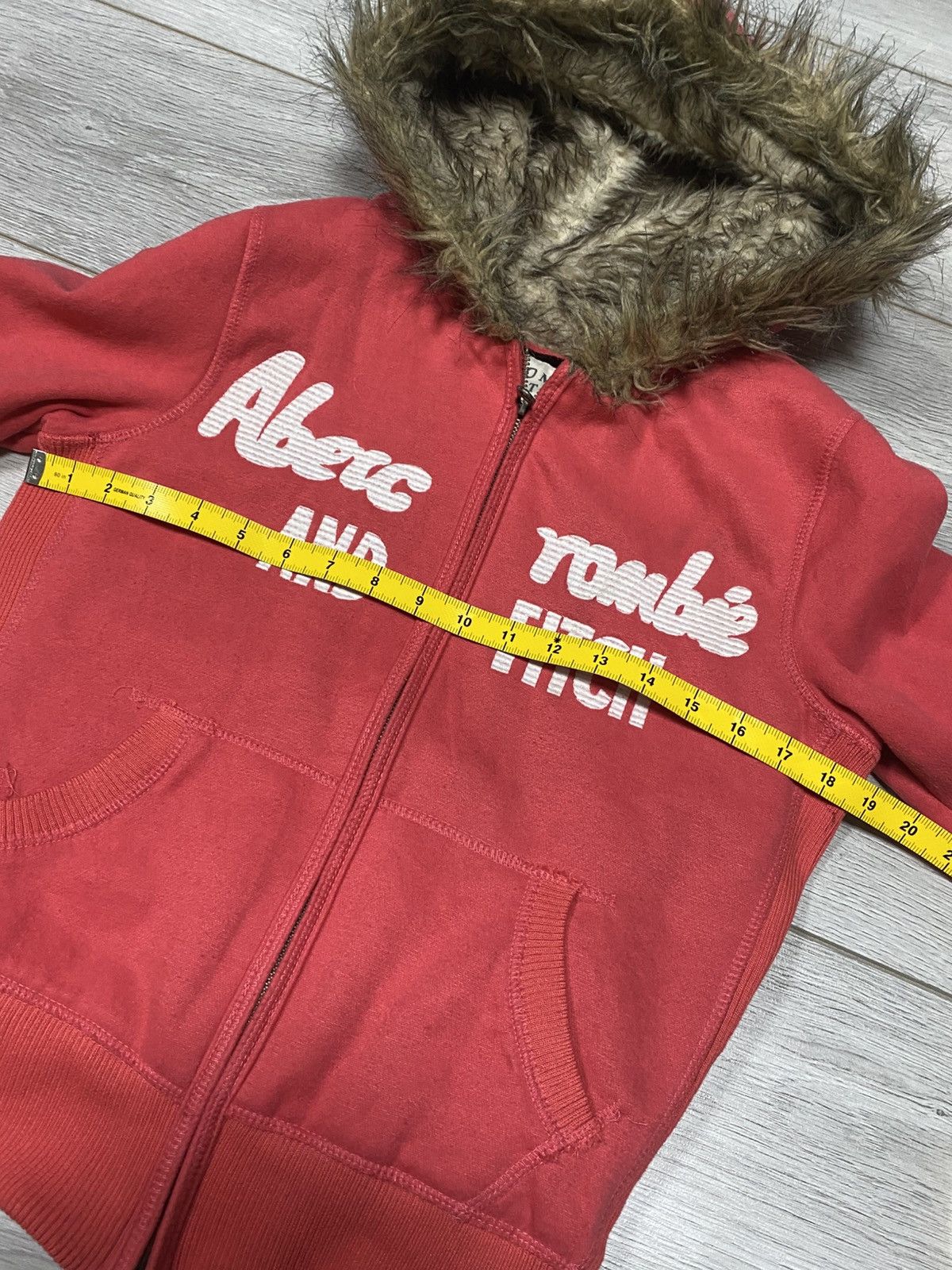 Abercrombie & Fitch Abercrombie full fur hood Y2K big logo heavy zip hoodie Size L / US 10 / IT 46 - 9 Thumbnail