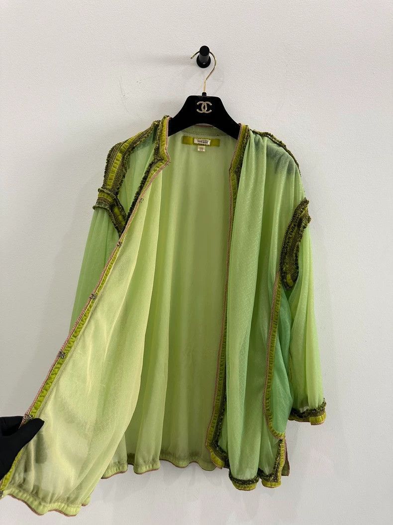 Chanel Fluorescent Green Women's Shirt Jacket -2505 Size S / US 4 / IT 40 - 3 Thumbnail