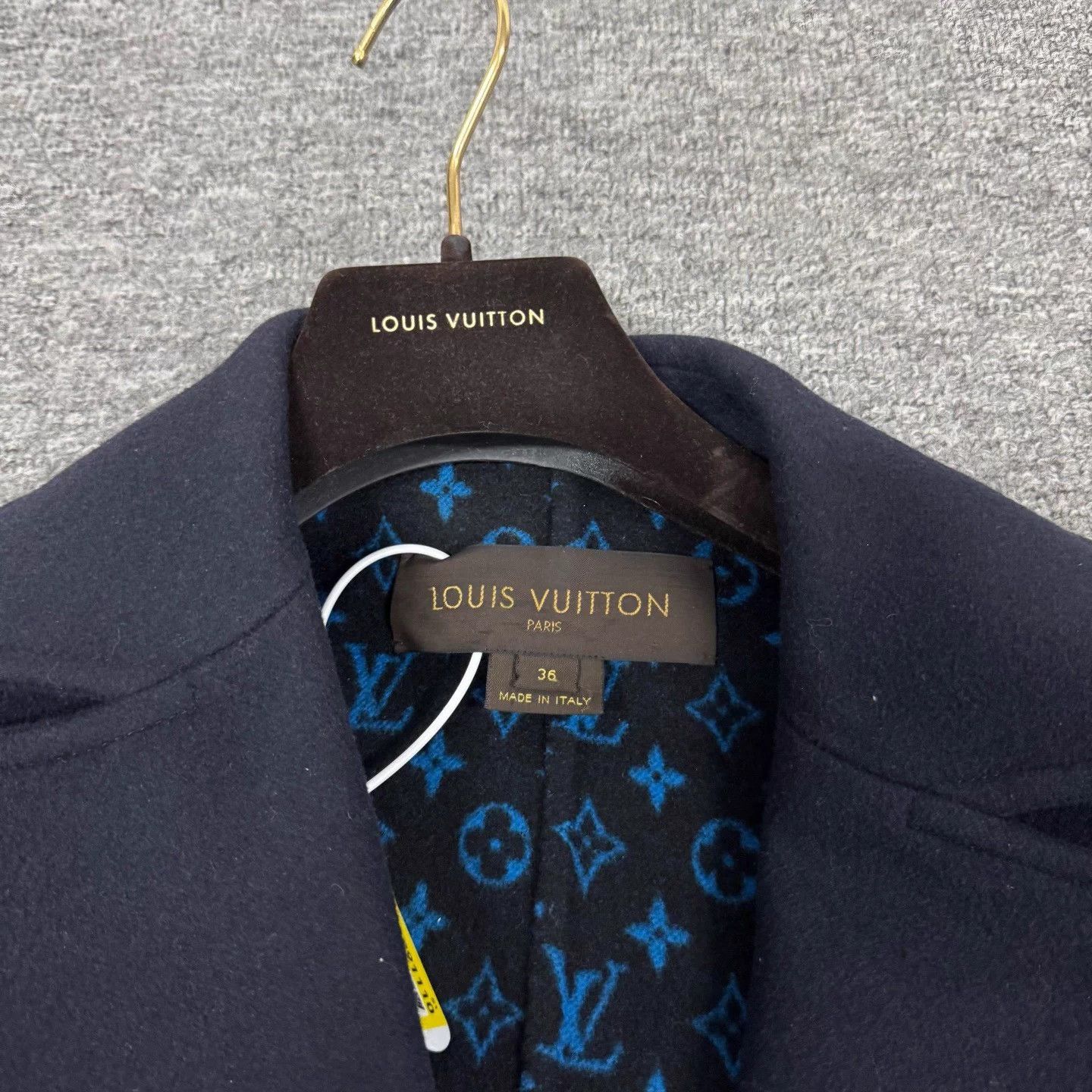 Louis Vuitton LV Monogram all over print wool coat 36 Size XS / US 0-2 / IT 36-38 - 5 Thumbnail