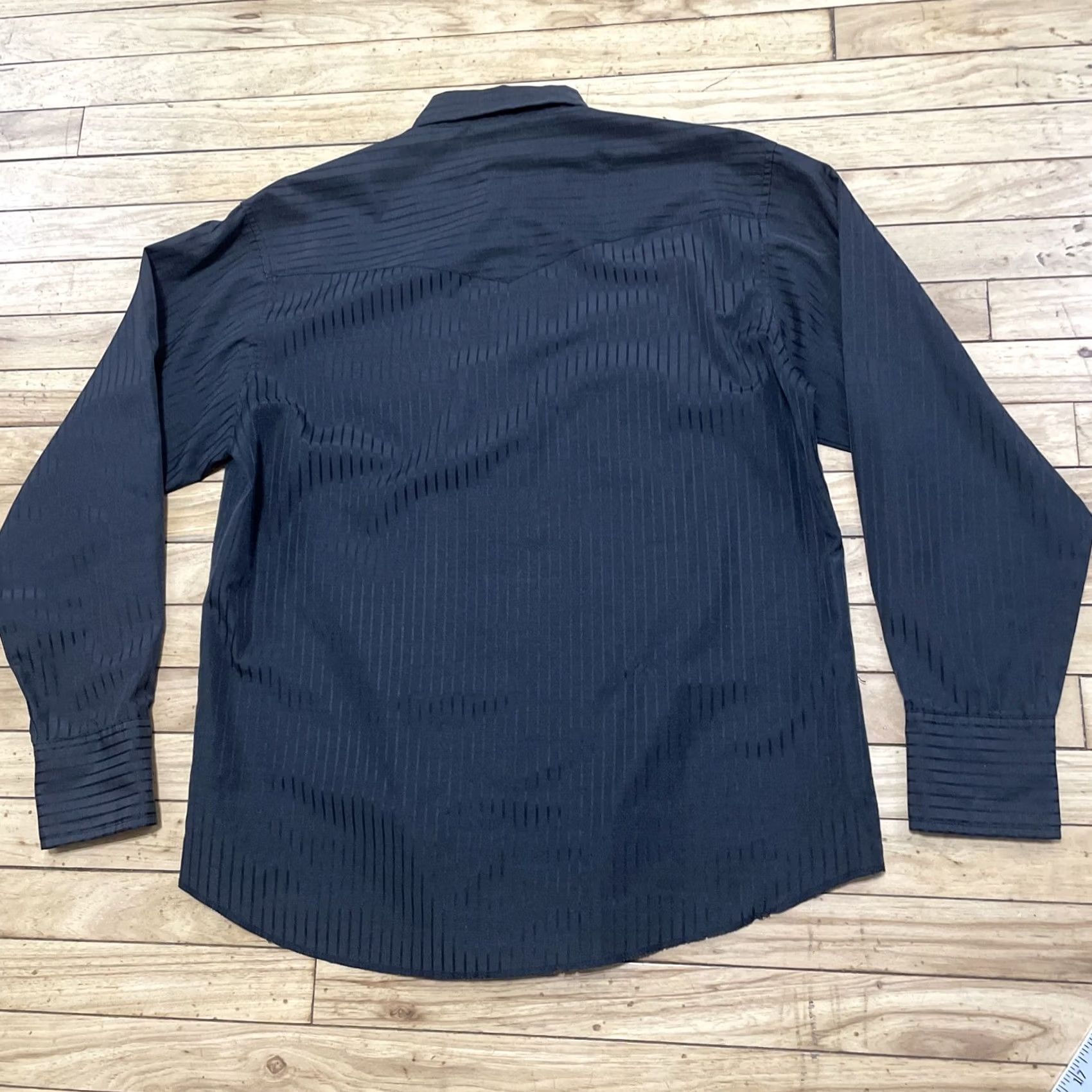 Wrangler Wrangler Pearl Snap Western Shirt Men L Black Cowboy Vintage Large Rockabilly Size US L / EU 52-54 / 3 - 2 Thumbnail