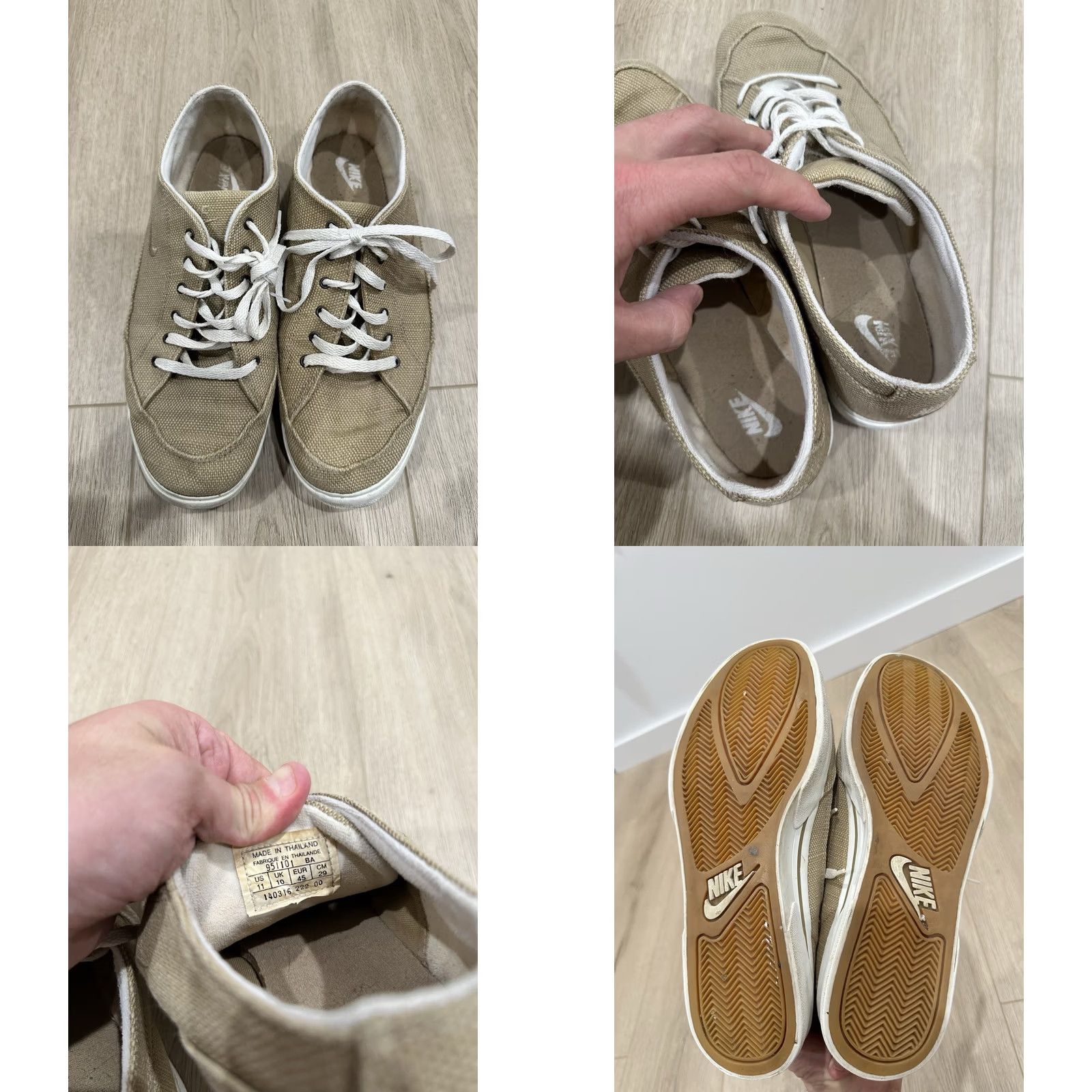 Nike VINTAGE Nike GTS Tan Swoosh Canvas Men Size 11 Athletic Sneaker Size US 10 / EU 43 - 8 Thumbnail